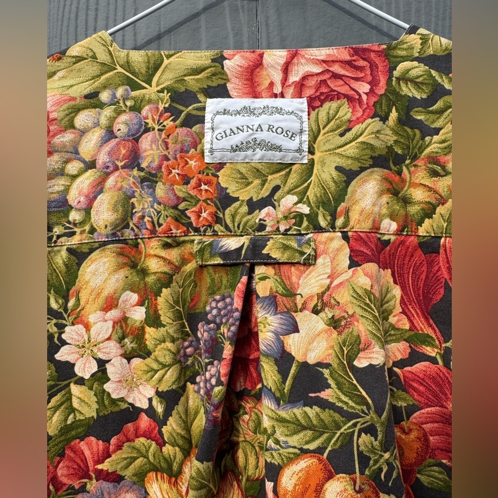 Gianna Rose 90s Floral Tapestry Utility Work Coat Size LG - Picture 16 of 16